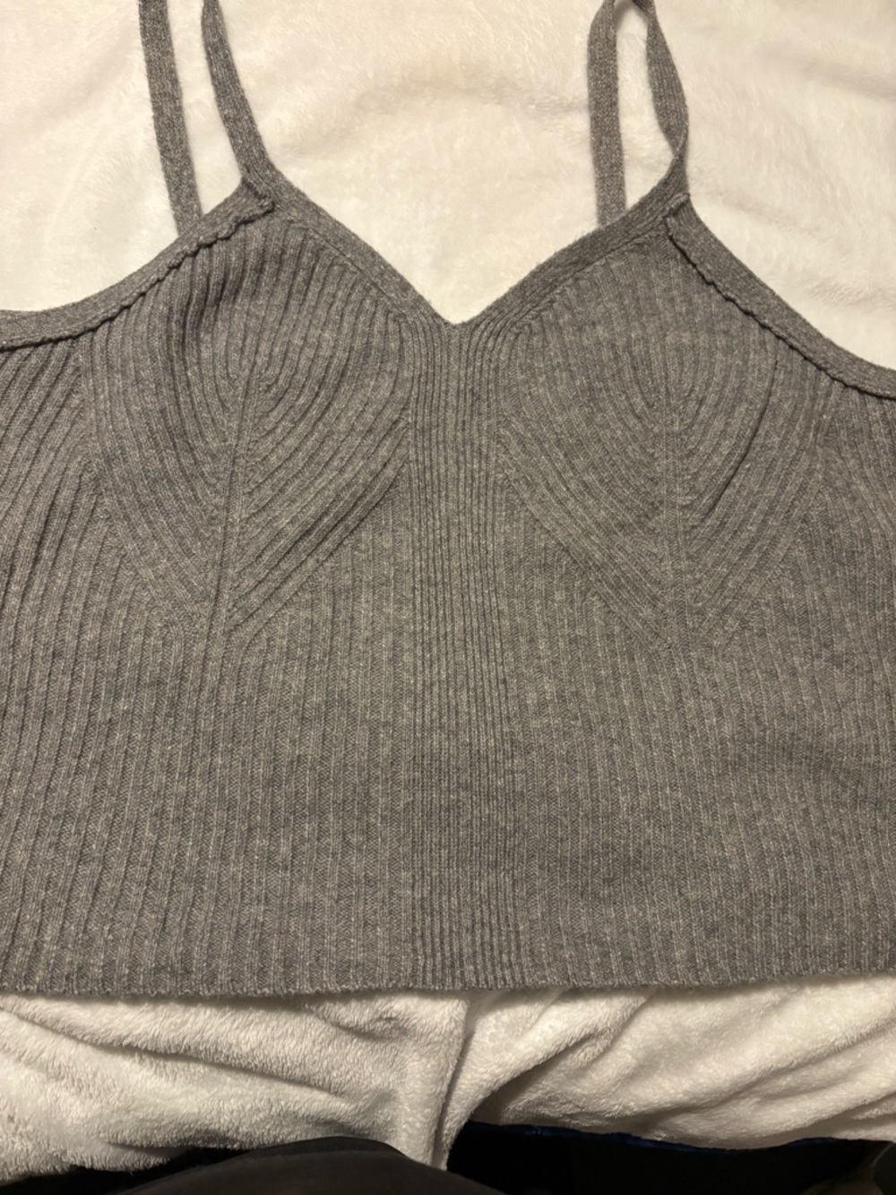 Auden Ribbed Knit Tank Top - Gray